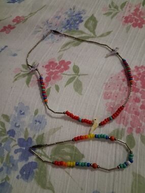 Colorful Multicolor Beaded Women's Necklace - Bright Bead Accent